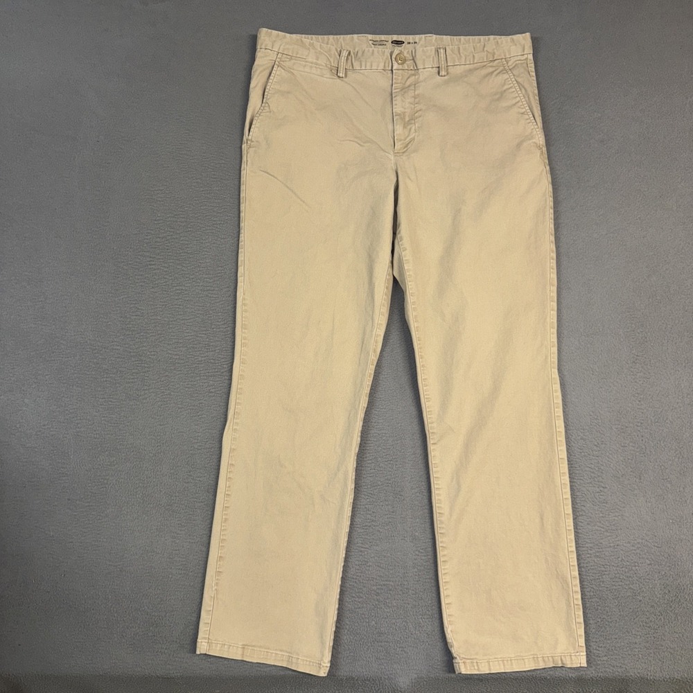 Old Navy Pants Mens 38x34 (Fit 38x32) Khaki Brown Ultimate Straight Cotton Twill